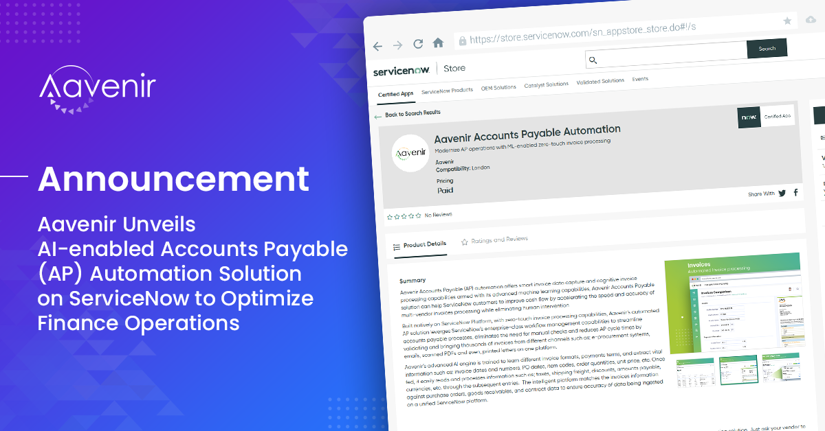 Aavenir unveils AI-enabled accounts payable solution