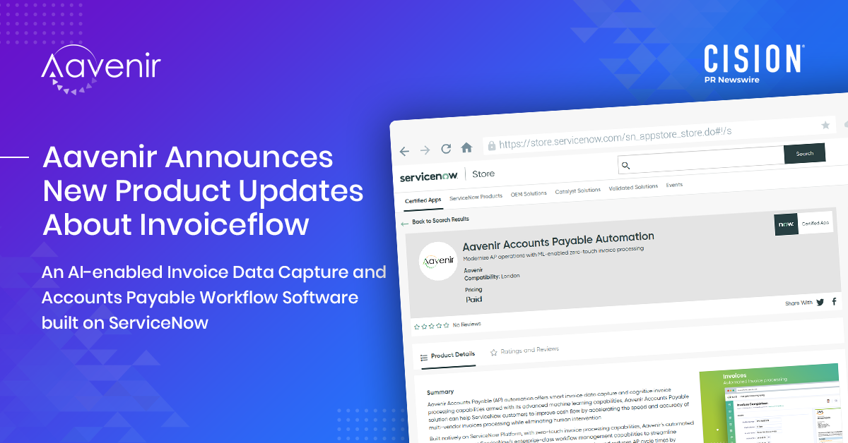 Aavenir Announces New Product Updates About Invoiceflow